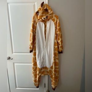 Silver Lilly Giraffe Onesie Adult Medium